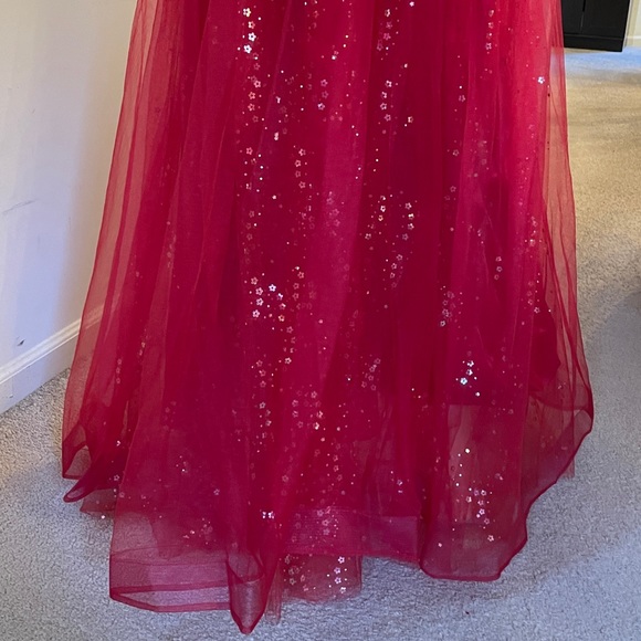 NEW Wedding Bridesmaid Red Dress Size 16 - Picture 3 of 11